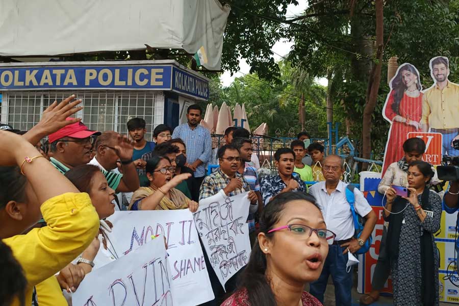 AAP Protest in Kolkata