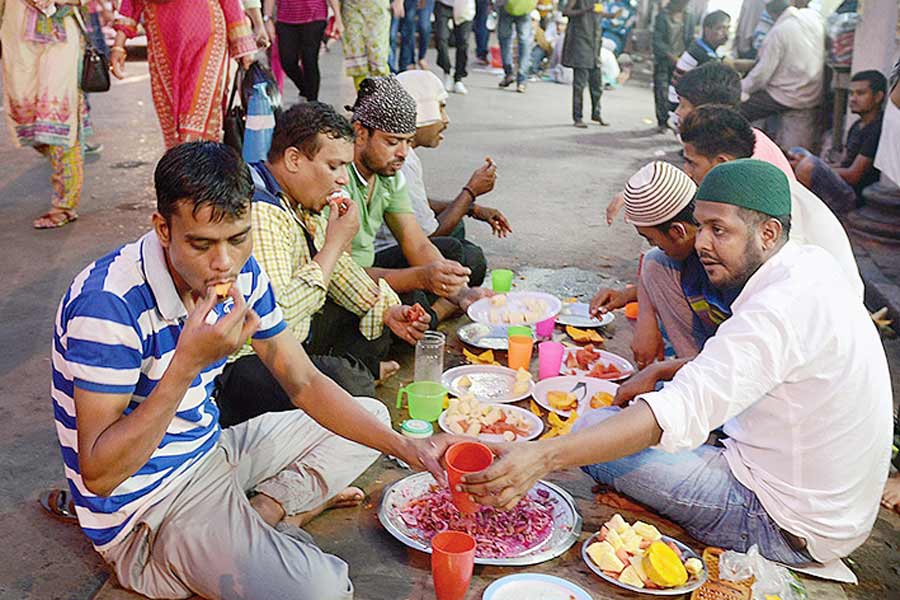 A Photograph of an Iftar Party