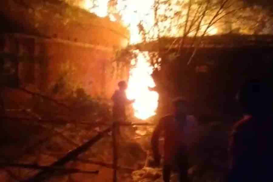 Fire broke out at Raninagar of Murshidabad