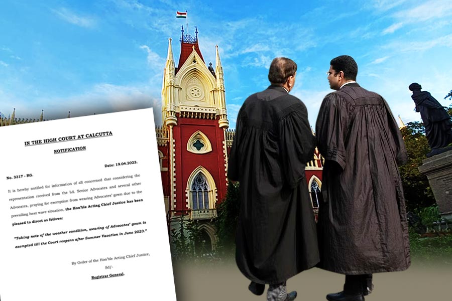 Due to heatwave Calcutta High Court exempts advocates from wearing gowns till end of summer vacation in June 2023 