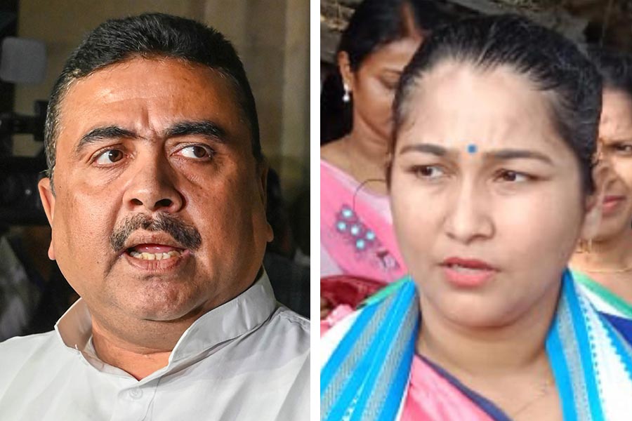 Aparupa Poddar lodges police complain against BJP leader Suvendu Adhikari and Tarunjyoti Tewari