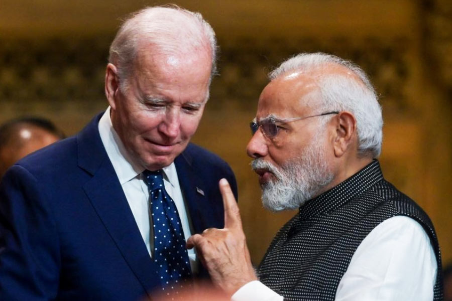 An image of Joe Biden and PM Narendra Modi