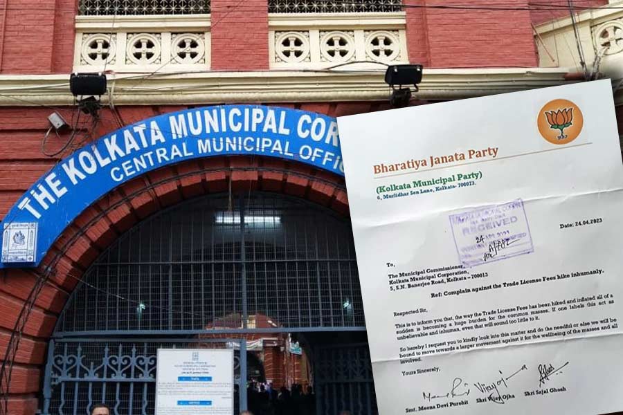 BJP councilors have warned of continuous agitation against the Kolkata Municipal corporation if the Trade license fee is not withdrawn