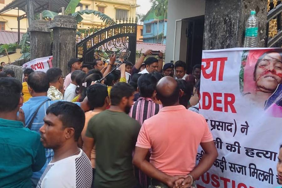 After mystery death of a woman her father and brother agitation in front of in-law’s house