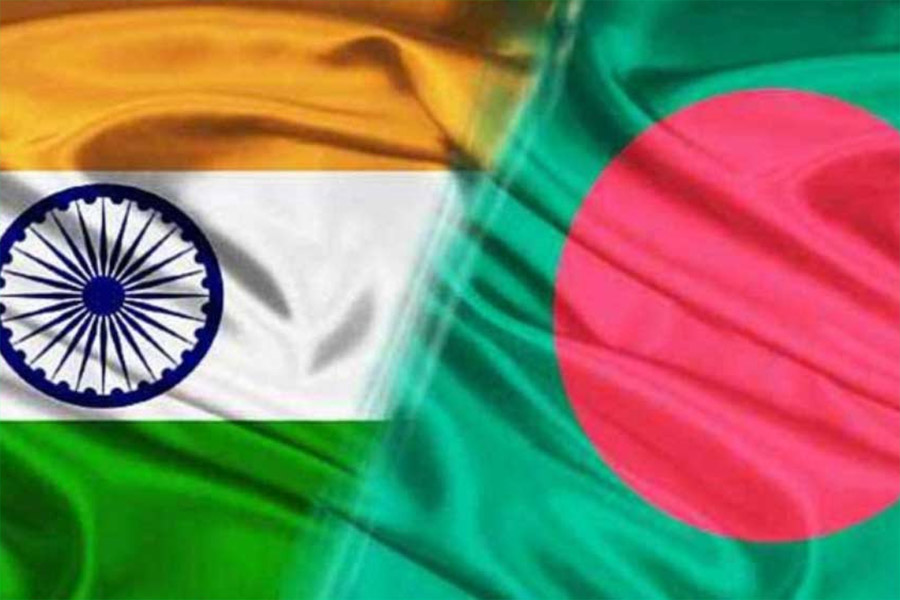An image of India and Bangladesh Flag