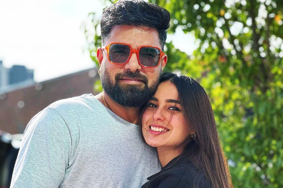 Pakistani actress Iqra Aziz with her husband