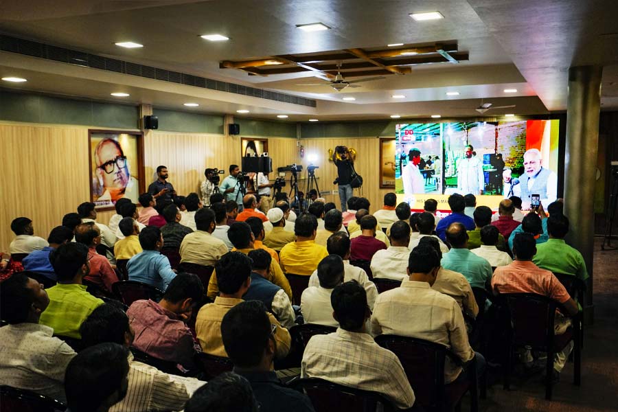 PM Modi addresses the nation in 100th Mann ki Baat. 