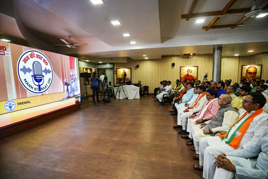 PM Modi addresses the nation in 100th Mann ki Baat. 