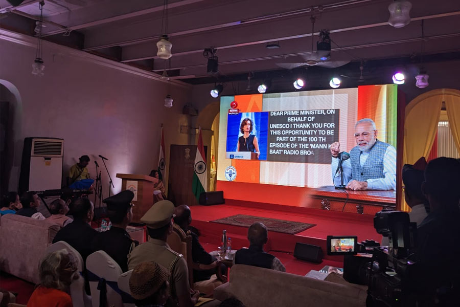 PM Modi addresses the nation in 100th Mann ki Baat. 