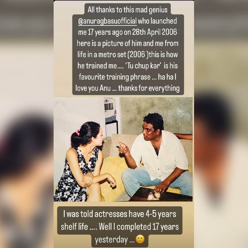 screenshots from Kangana Ranaut's instagram story.