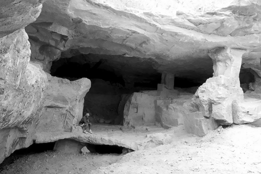 Image of excavated cave in Israel