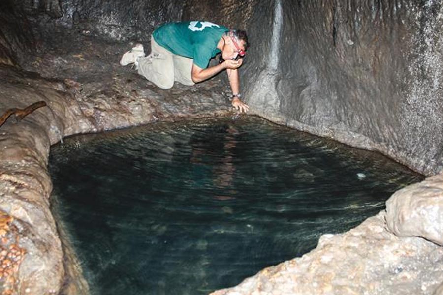 Image of excavated cave in Israel