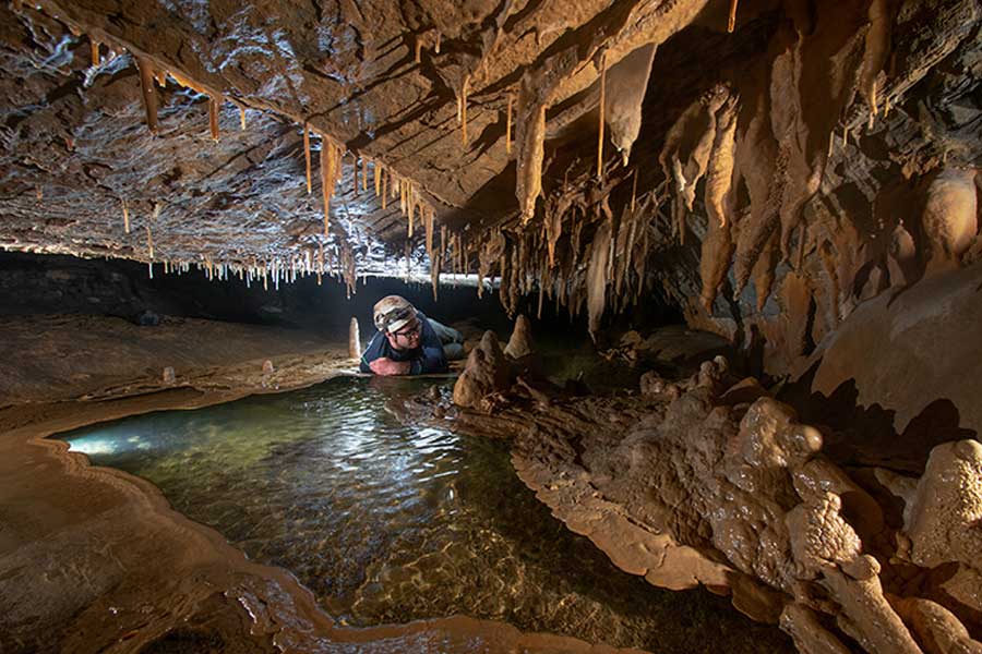 Image of excavated cave in Israel