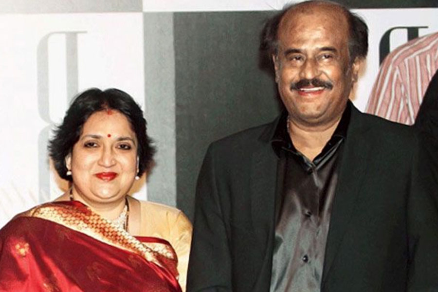 Rajnikanth with his wife
