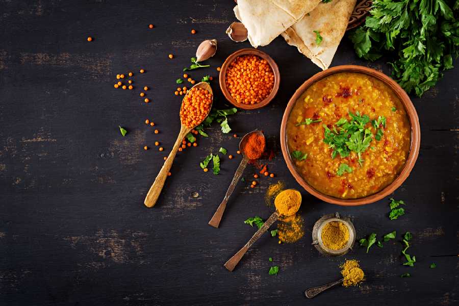 ডাল-চিংড়ির চচ্চড়ি।