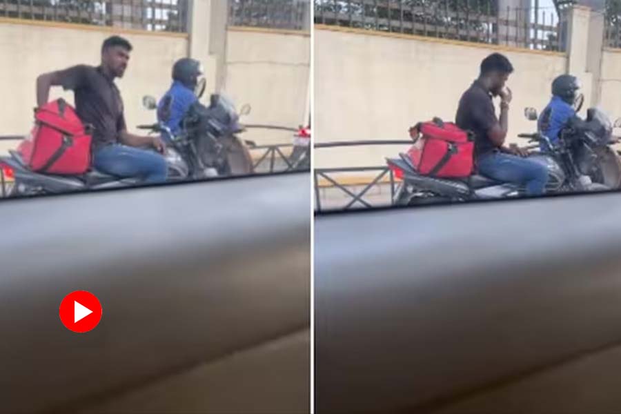 Viral Video of delivery boy eating customer’s food in India