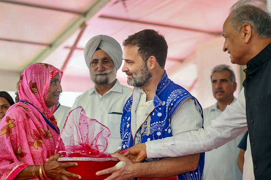 Congress leader Rahul Gandhi says, BJP calls tribal people ‘Vanvasi’, snatches their land and gives it to Adani