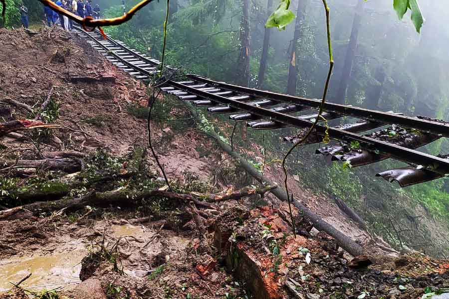 An image of natural calamities of Himachal Pradesh and Uttarakhand as rains wreaked havoc