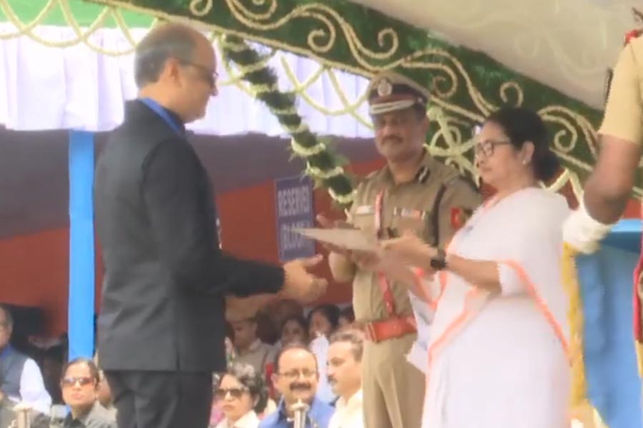 CM Mamata Banerjee honored IAS along with IPS in Red Road on Independence day.