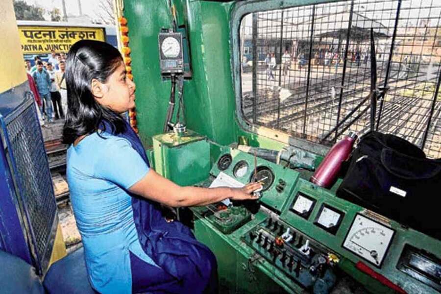 Female Loco Pilot in Indian Railways.