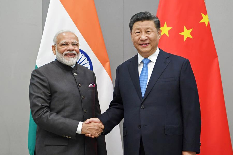 An image of  Narendra Modi and Xi Jinping