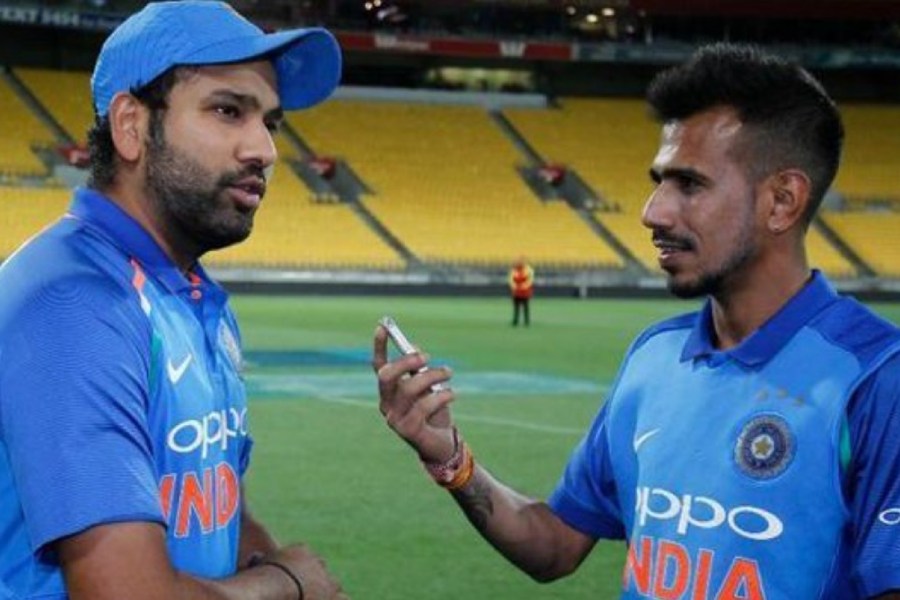picture of Rohit Sharma and Yuzvendra Chahal