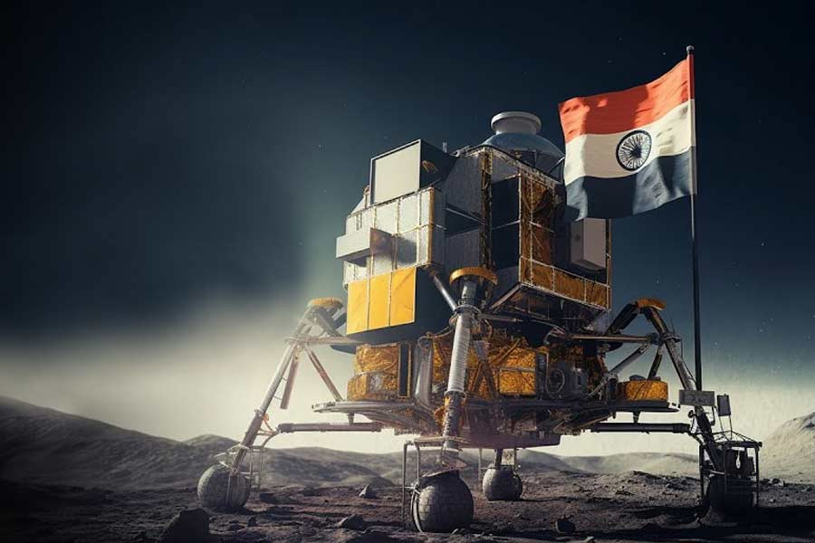 An image of Vikram Lander on Moon