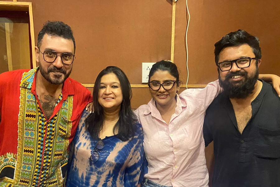 Singer Sahana Bajpaie recorded a song for Saurav Palodhi’s new Bengali film