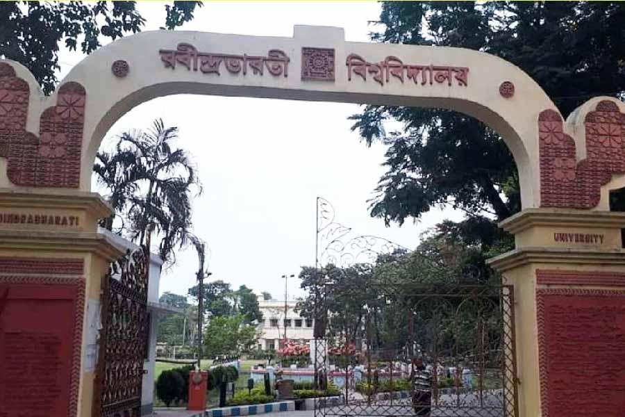 Two students were allegedly harassed by other students in Rabindra Bharati University.