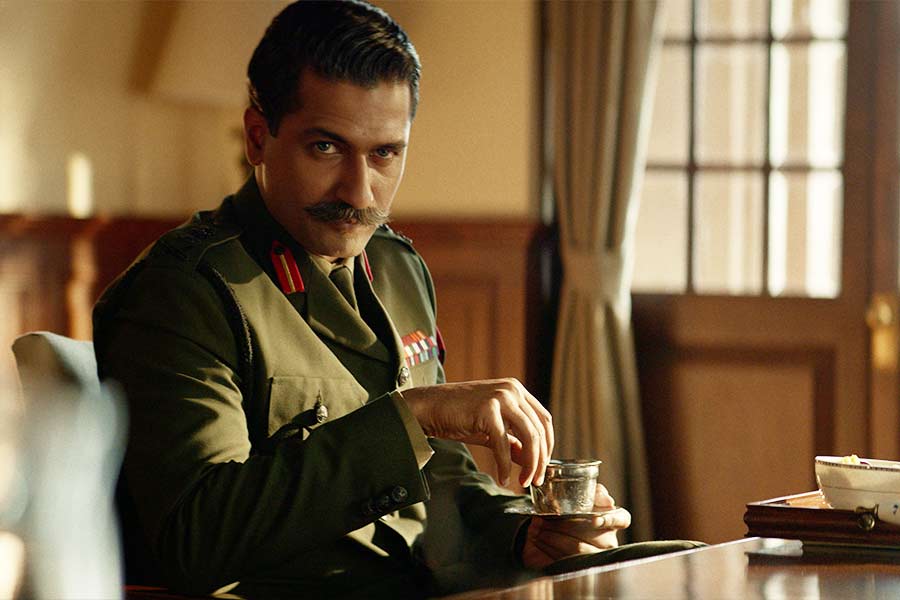 Image of actor Vicky Kaushal in the movie Sam Bahadur