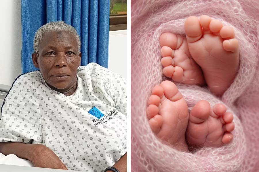 70-year-old Ugandan woman gives birth to twins.