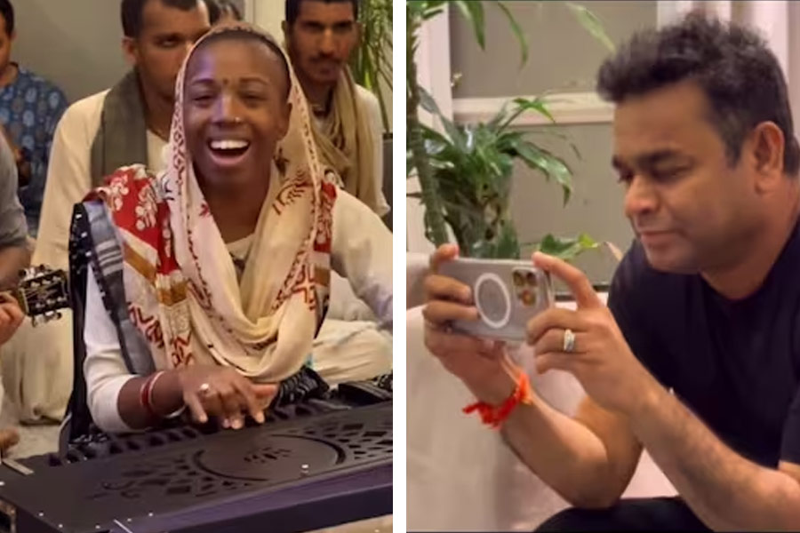 A viral video shows AR Rahman hosting Shree krishna kirtan at his dubai residence