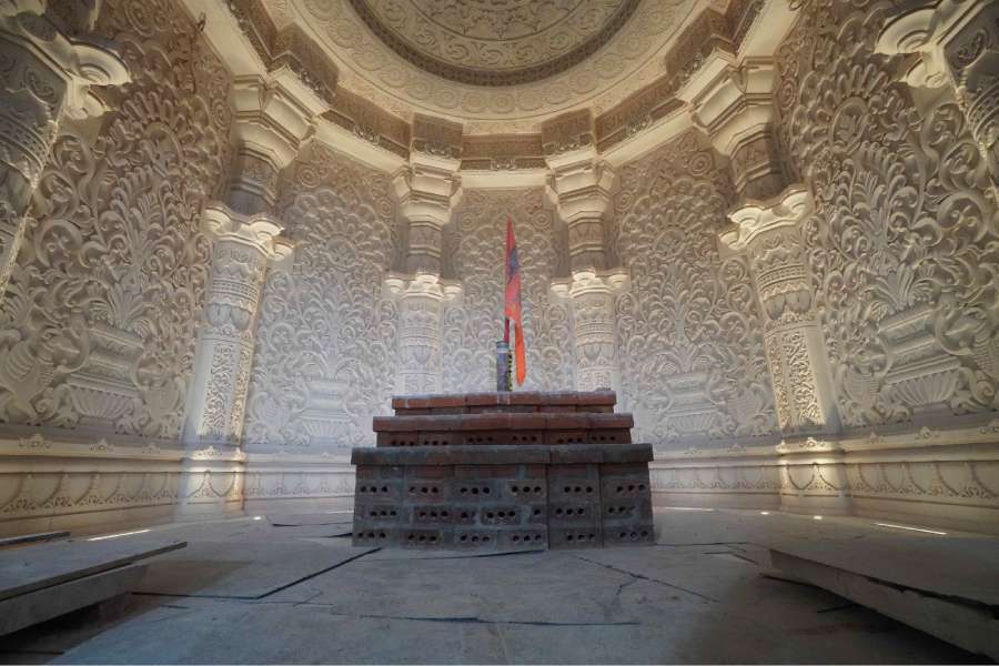 Shri Ram Janmabhoomi Trust published the pictures of Ayodhya Ram Temple’s Sanctum Sanctorum