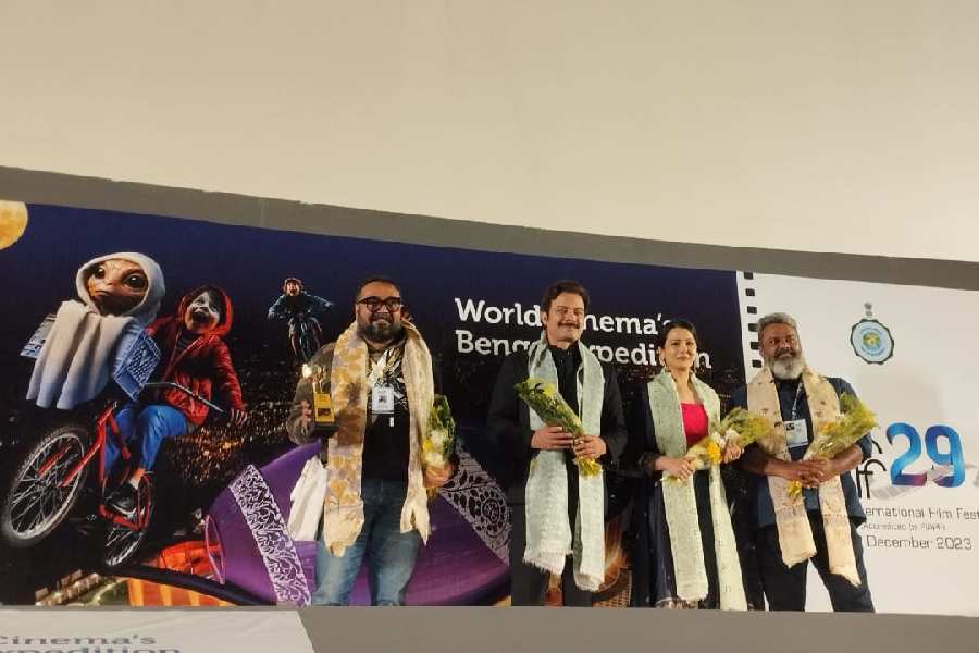 Bollywood director Anurag Kashyap visited 29th Kolkata International Film Festival with his new film Kennedy on Sunday.