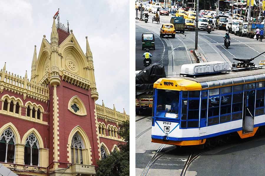 Trams will run on four routes in Kolkata, the transport department announced after the Calcutta High Court\\\\\\\\\\\\\\\\\\\\\\\\\\\\\\\'s outrage