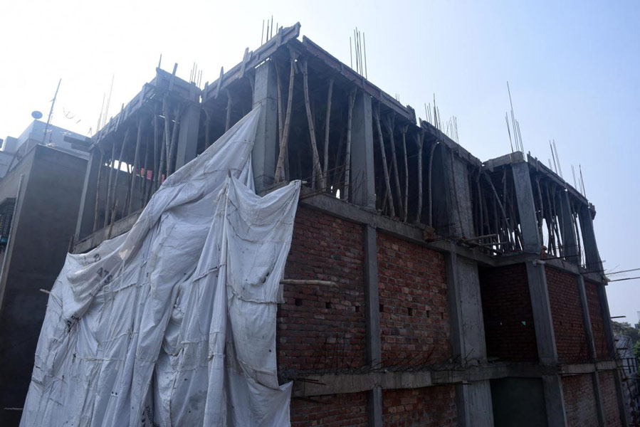 An image of illegal construction