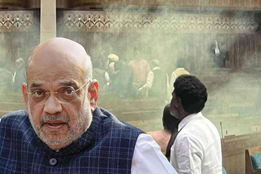 Union Home Minister Amit Shah was slammed by TMC and other opponents over the security breach in Parliament