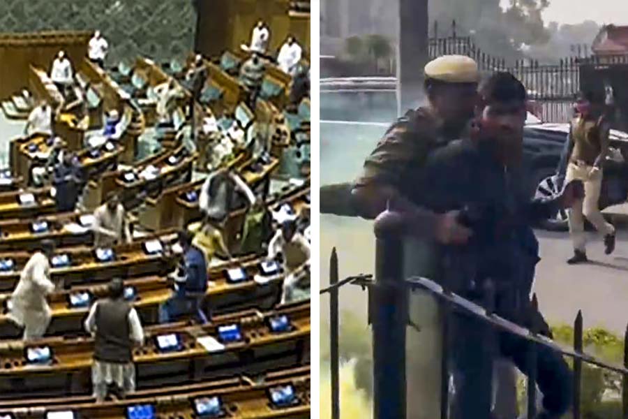 What are the security systems that were breached in Lok Sabha on Wednesday