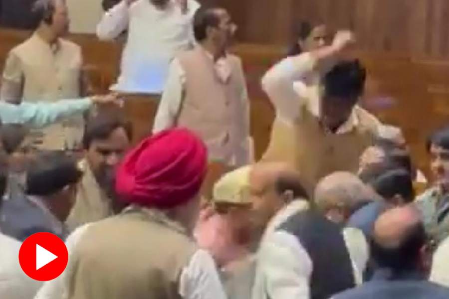 MPs punches and slams man who entered Lok Sabha and breached security