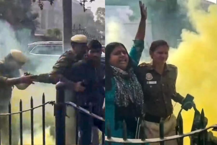 কয়েক মিনিটের মধ্যেই অবশ্য তাঁদের ধরে ফেলা হয়। সংসদের বাইরে থেকে গ্রেফতার হন আরও দুই অভিযুক্ত নীলজ আজাদ এবং অমল শিন্ডে। প্রত্যেককেই সাত দিনের পুলিশি হেফাজতের নির্দেশ দেওয়া হয়েছে।