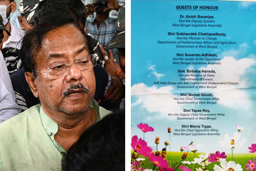 Forest minister Jyotipriyo Mullick name is not included his department program at assembly.