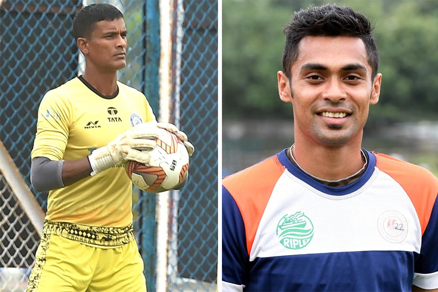 সম্ভাব্য দুই প্রশিক্ষক (বাঁ দিকে) সুব্রত ও শিল্টন।