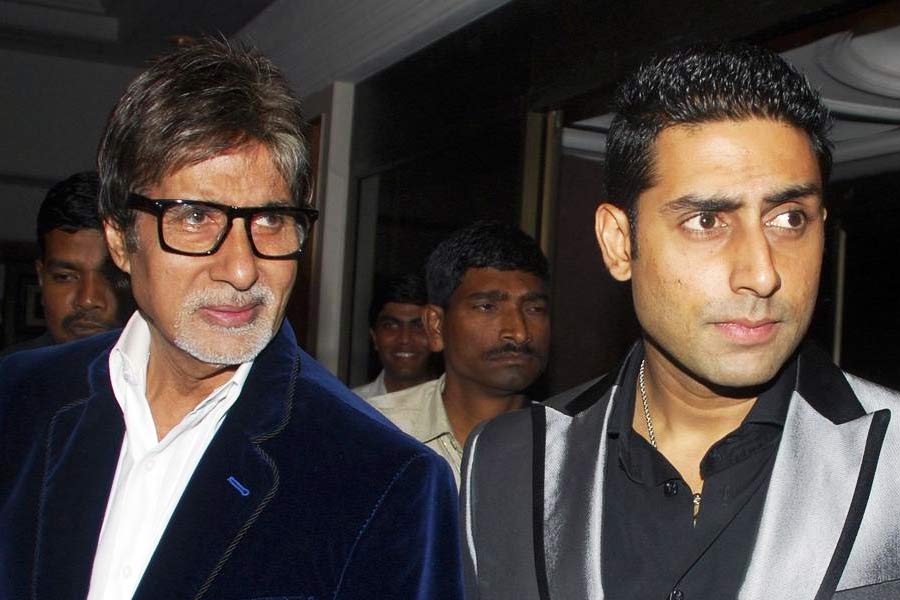 Amitabh Bachchan and Abhishek Bachchan.
