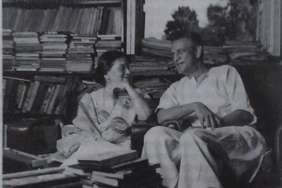 An image of Satyajit Ray and Bijoya Ray
