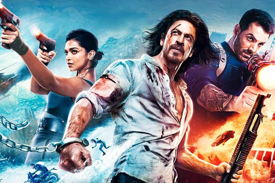 A poster of the movie Pathaan.