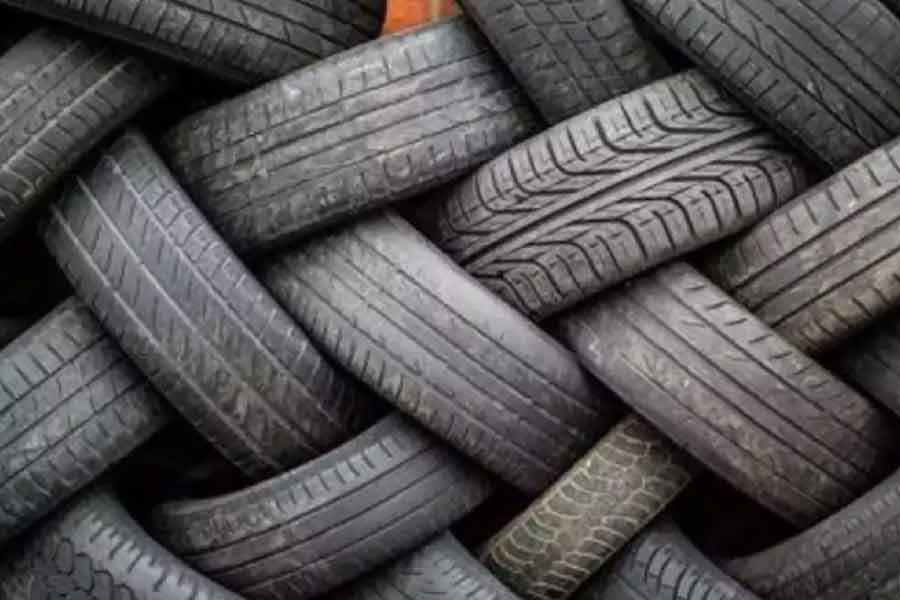 A photograph of tyre tubes.