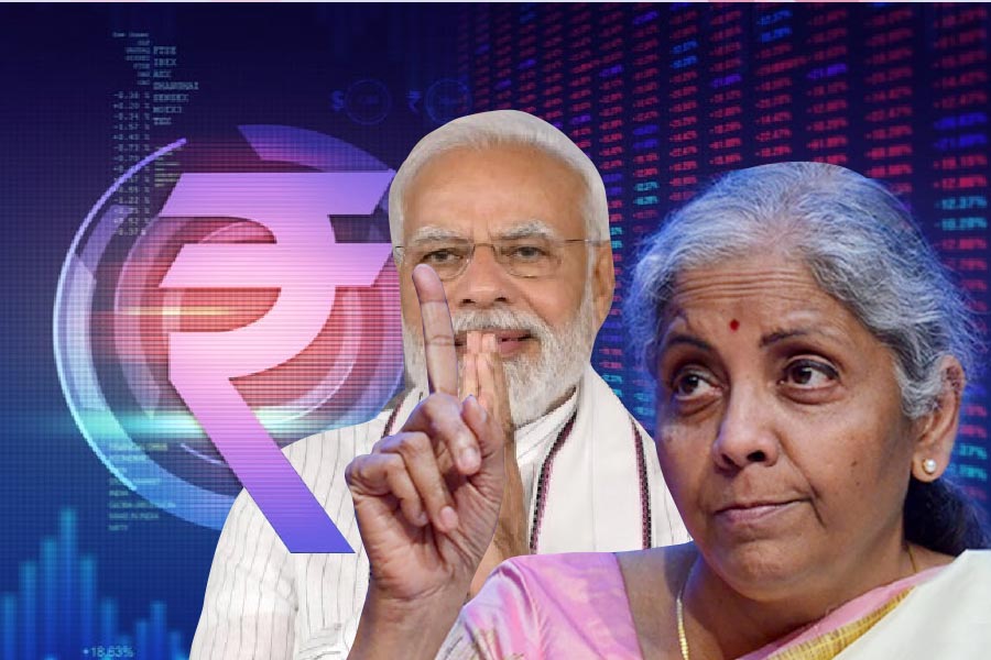 An Image Of PM Narendra Modi and Nirmala Sitharaman