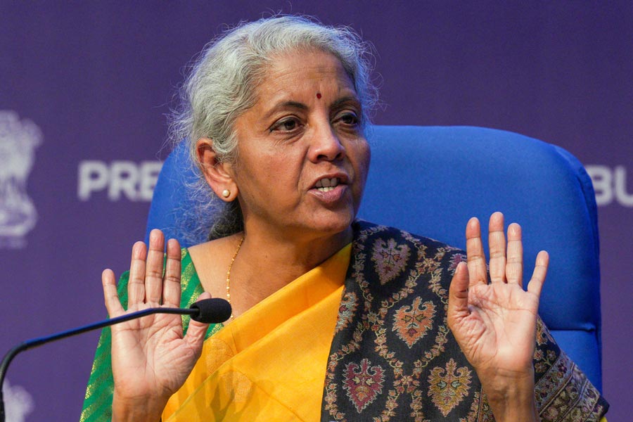 A Photograph of Union Finance Minister Nirmala Sitharaman