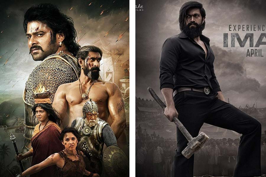 Posters of South Indian Film Bahubali 2 and KGF 2.