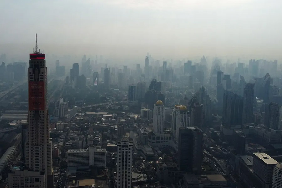 People of Bangkok are suffering from heavy air pollution